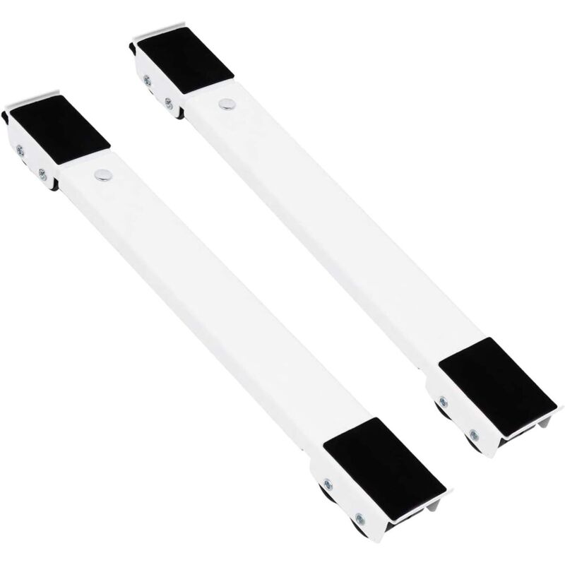 Verstellbarer, Mobiler Waschmaschinen- Und Kühlschrankständer Mit Rutschfester Unterseite, 24 Rollen Und Feststellbremse – Geeignet Für Trockner, Waschmaschinen, Kühlschränke Usw. (46 Cm X 5 Cm X 4 Cm