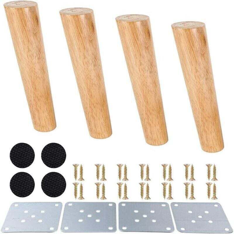 Konische Möbelbeine Aus Eichenholz, 20 Cm, 4er-set Für Sofa, Bett, Kleiderschrank - Kzq