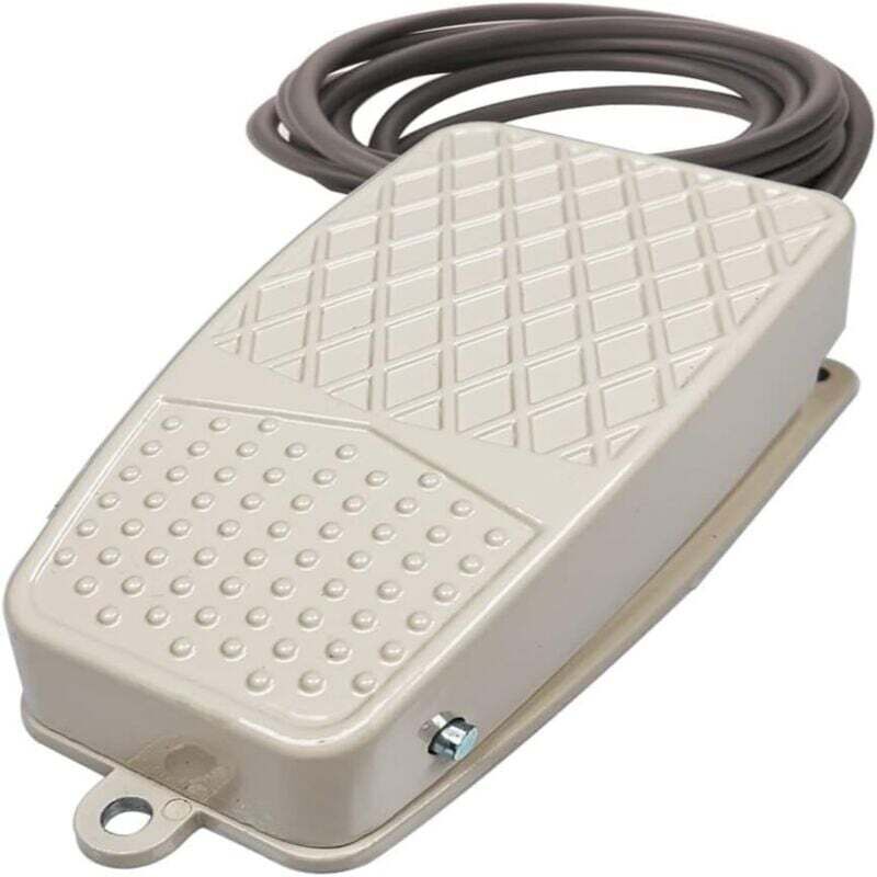 Metall-fußschalter 12v-24v-48v-230v 10a Rutschfest, Berührungslos, 100 Cm Kabel, Spdt, Schließer/öffner - Kzq