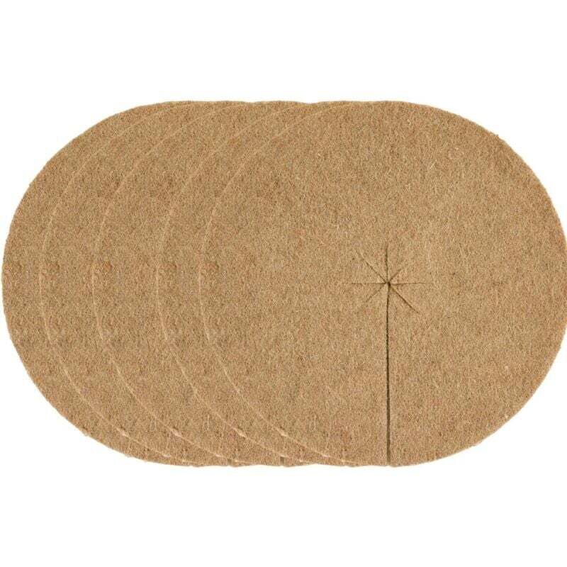 Set Mit 5 Jutefilz-mulchscheiben Ø40 Cm Für Pflanzenschutz Und Unkrautbekämpfung - Kzq