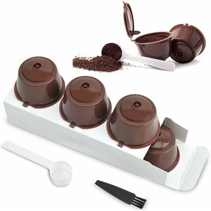 Wiederverwendbare Kaffeekapseln Für Kapselmaschinen, Becherhalter Mit Löffel Und Bürste, 3er-pack - Kzq