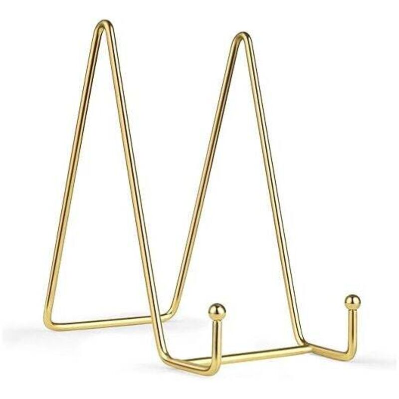 2er-pack 15 Cm Tellerhalter Für Präsentationszwecke, Goldener Metallständer Für Fotos, Dekoteller, Tablets Und Kunstwerke - Kzq