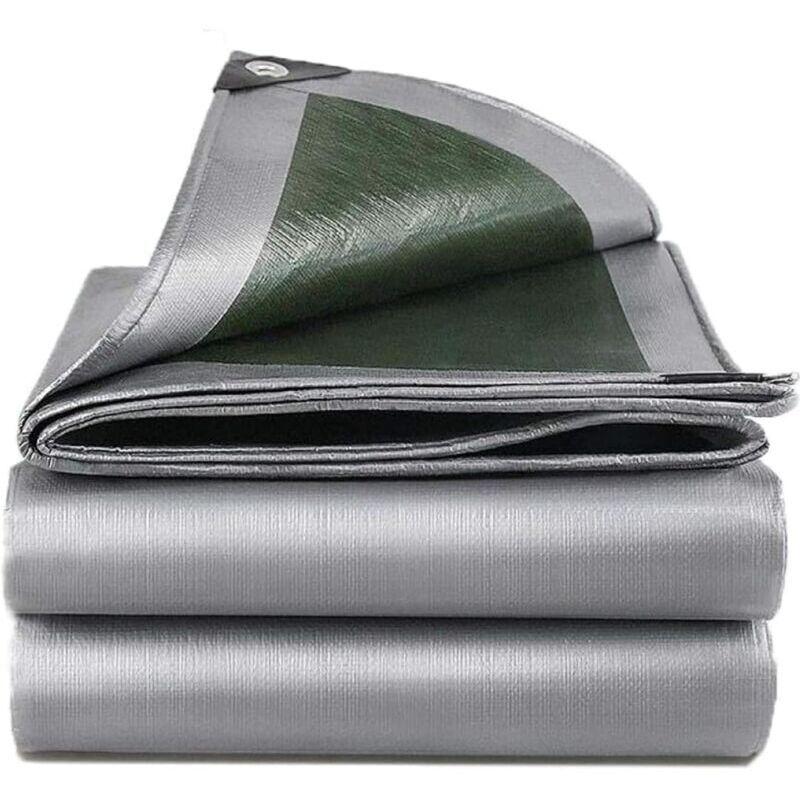 Mehrzweck-schutzplane 160 G/m² 3 X 8 M, Wasserdicht Und Uv-beständig, Mit Verstärkten Ösen, Ideal Für Camping Und Bootslagerung - Kzq