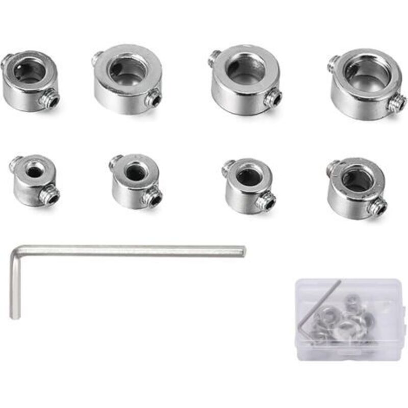 Set Mit 9 Tiefenbegrenzungsringen – Verstellbare Stahlpositionierer – Präzise Positionierringe – Bereich 3–12 Mm – Kzq