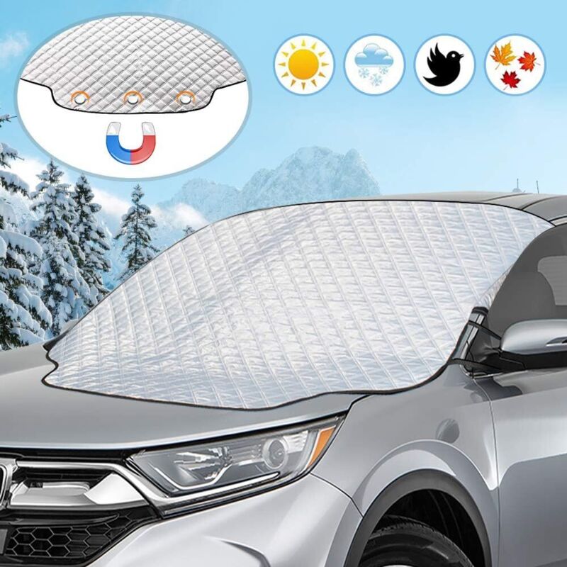 Faltbare Auto-windschutzscheibenabdeckung – Schutz Vor Frost, Schnee, Regen Und Uv-strahlung – 183 X 116 Cm – Strapazierfähiges Verbundmaterial – Kzq
