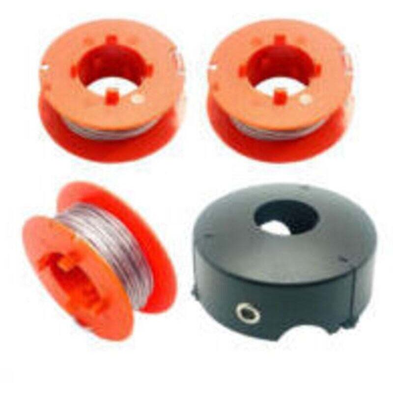 Kompatibel Mit Bosch Art 23, 26, 30 Easytrim Combitrim, Pro-tap Automatische Fadeneinfädelspule, 8 M X 1,6 Mm Flexibles Kabel, 3er-packung Mit Spulen Und 1 Schutzkappe – Kzq