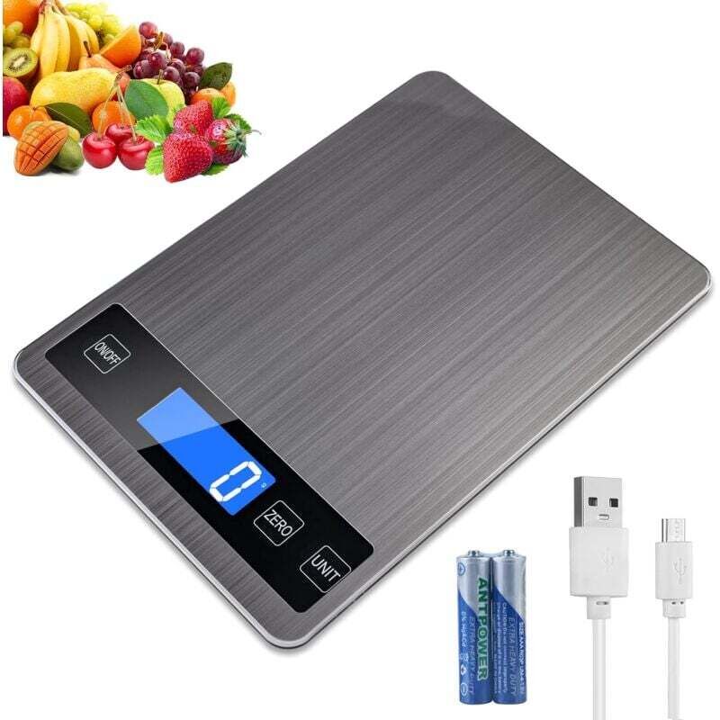 Elektronische Küchenwaage 5 Kg/1 G, Präzisions-edelstahl, Hintergrundbeleuchtetes Lcd-display, Tara-funktion, Touch-bedienung, Automatische Abschaltung, Pink – Kzq