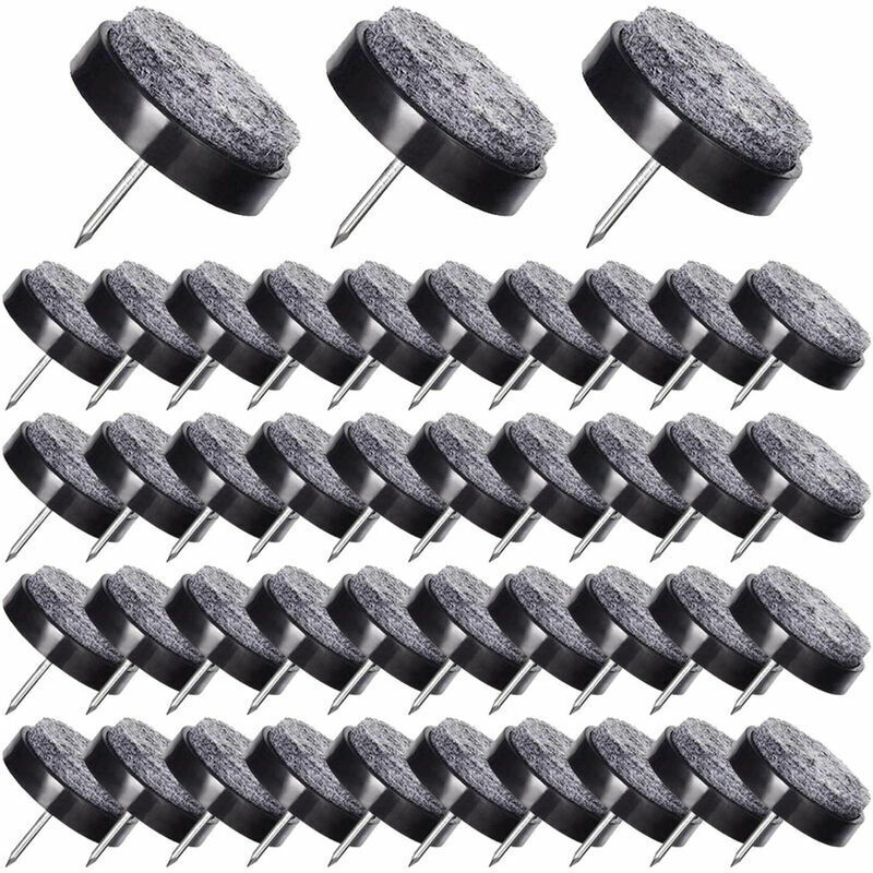 24 Mm Schwarze Filzgleiter Für Stühle – 50er-packung Zum Schutz Ihrer Möbel – Kzq