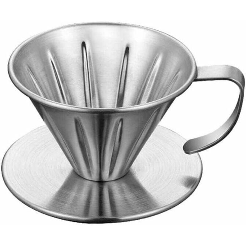 Wiederverwendbarer Kaffeefilterhalter Aus Edelstahl Für V60-filterhalter Und Kaffeekörbe - Kzq