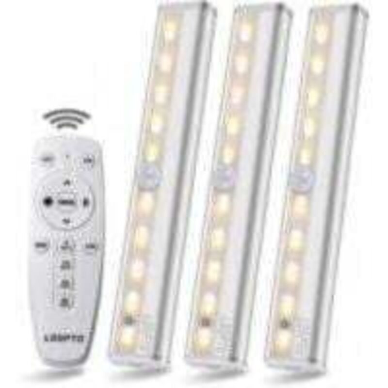 3er-pack Kabellose Led-leuchten Mit Fernbedienung Für Schlafzimmer, Kleiderschränke Und Vitrinen – Einfache Installation, Keine Verkabelung Erforderlich – Kzq