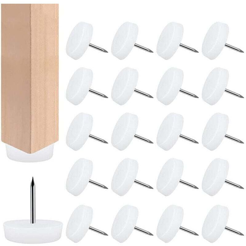 50 Kunststoff-schutzgleiter Für Stuhlbeine, 20 Mm Durchmesser - Kzq