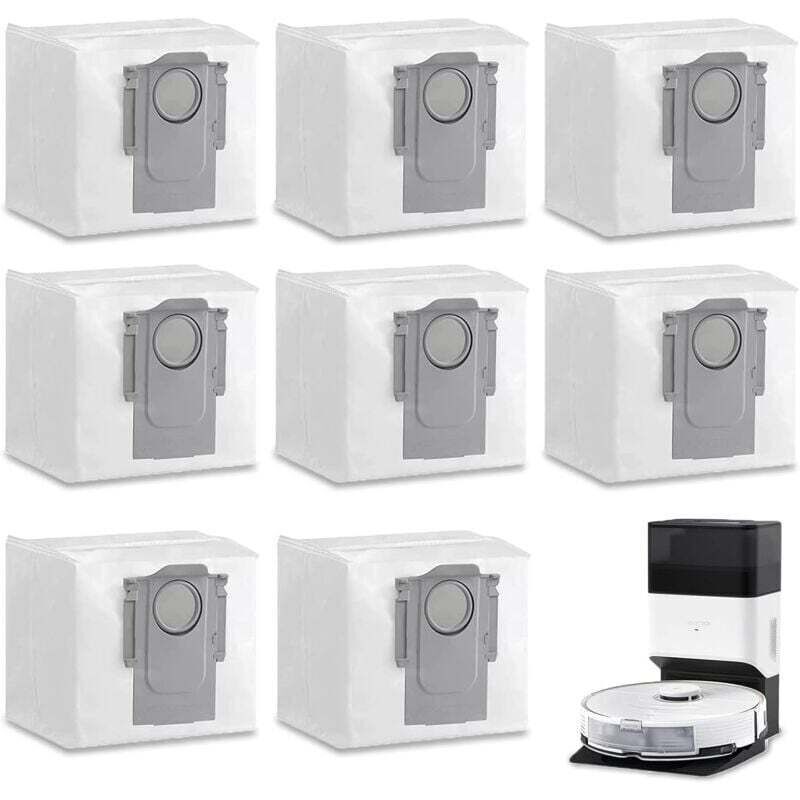 8 Staubbeutel Für Xiaomi Roborock Staubsauger, Kompatibel Mit S7 Maxv Ultra, S7 Pro Ultra, Q7+, Q7 Max+, T8, Q5+, 3 L Fassungsvermögen - Kzq