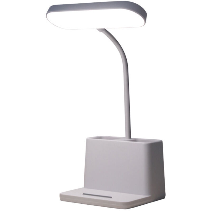 Led-tischleuchte Mit Usb-ladefunktion Und Stifthalter Für Studenten, Ideal Zum Lernen, Lesen Und Fürs Studentenwohnheim, Mit Intelligentem Augenschutz – Kzq