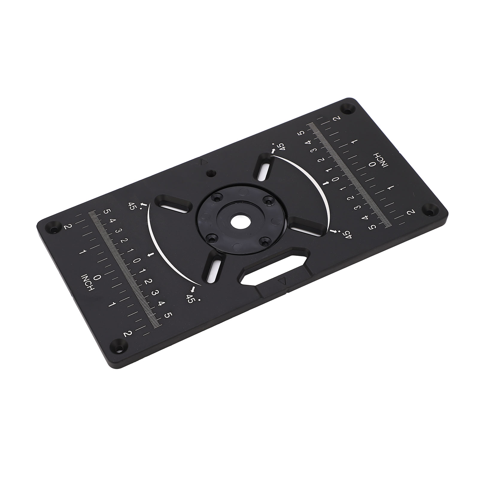 Fräsplatte Aus Aluminiumlegierung, Frästisch-einlegeplatte, Universeller Klapptisch Für Bündigfräsen, Schwarz