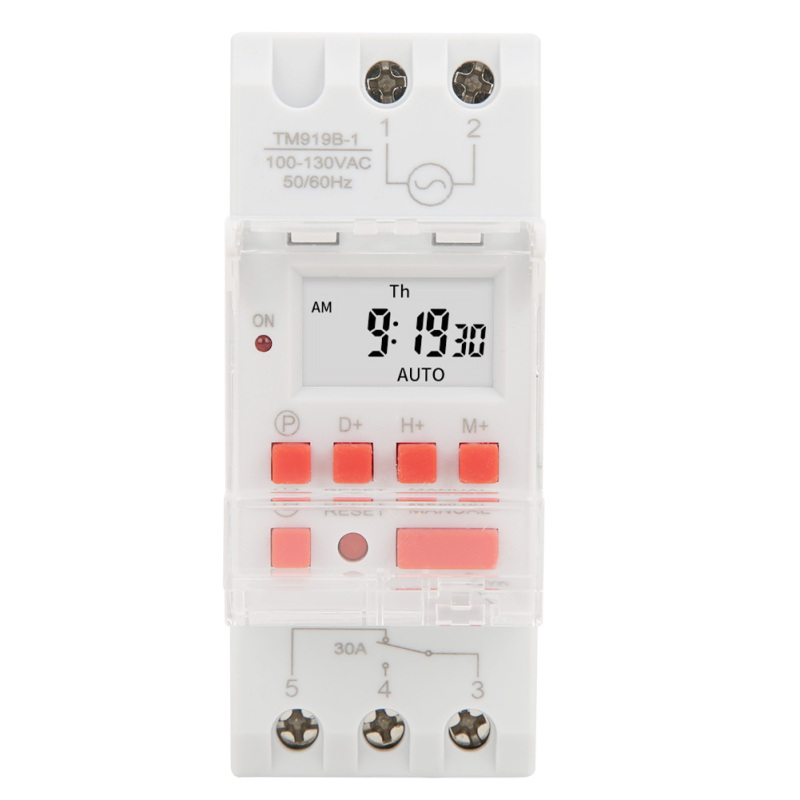 Tm919b-1 Wochentimer 100–130 V Ac 30 A Mit Lcd-anzeige Und Programmierbarem Relais