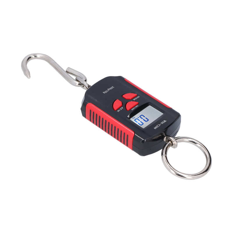 200 Kg Kranwaage, Hochbelastbarer Hängeballasthaken, Steelyard, Tragbar, Elektronisch, Hd-hintergrundbeleuchtung (rot Und Schwarz)