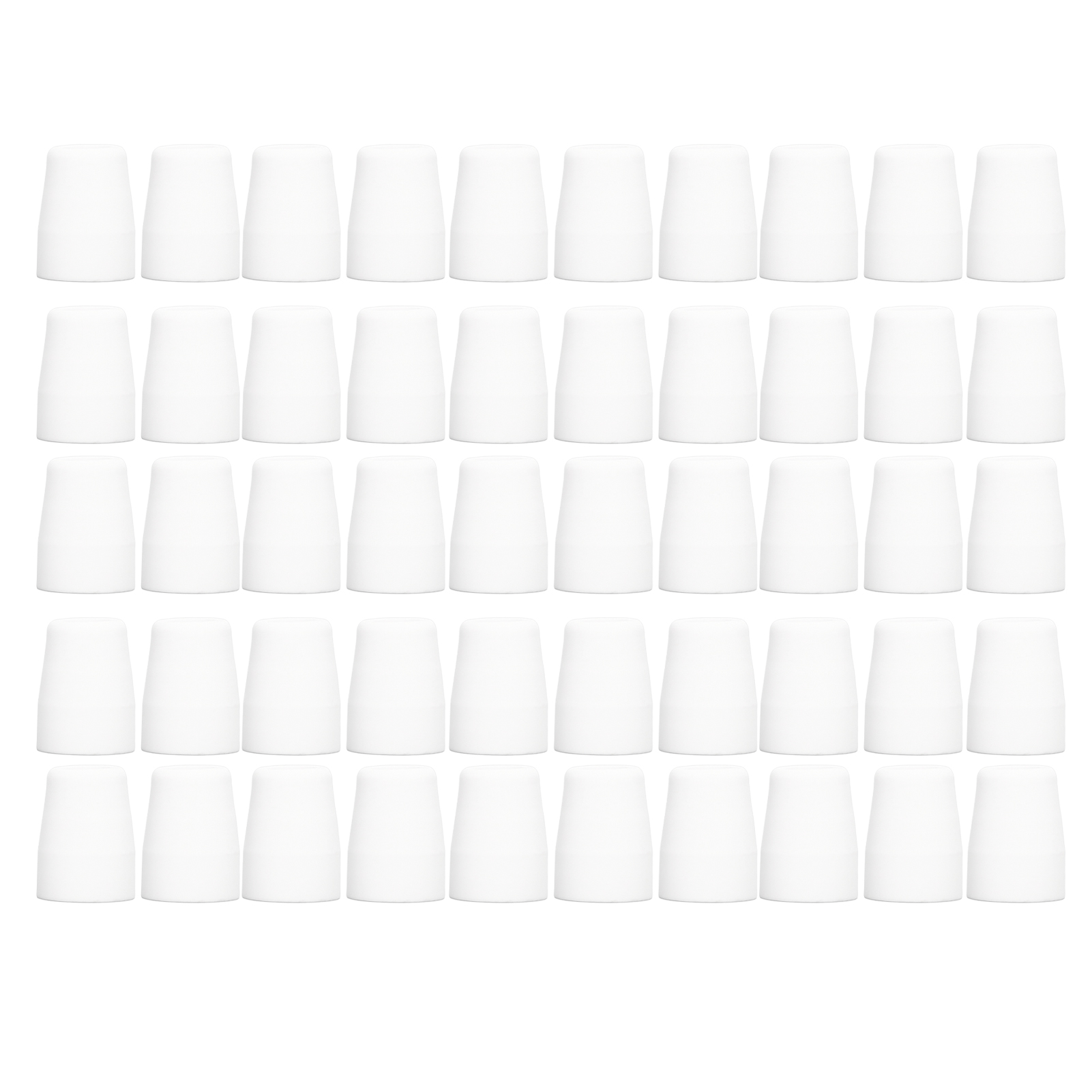 Set Mit 50 Weißen Schutzkappen Für Plasmaschneider: Robuste Und Effiziente Verbrauchsmaterialien Für Plasmaschneidbrenner.