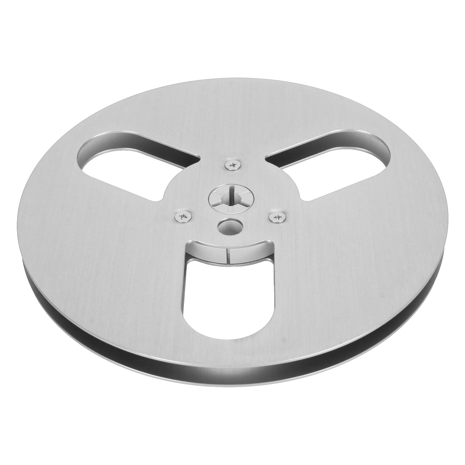 Leere 1/4 7 Zoll Magnetbandspule Aus Aluminiumlegierung, Windfest, 3 Löcher, Aufwickelspule Für Aufnahmen, Silberfarben.