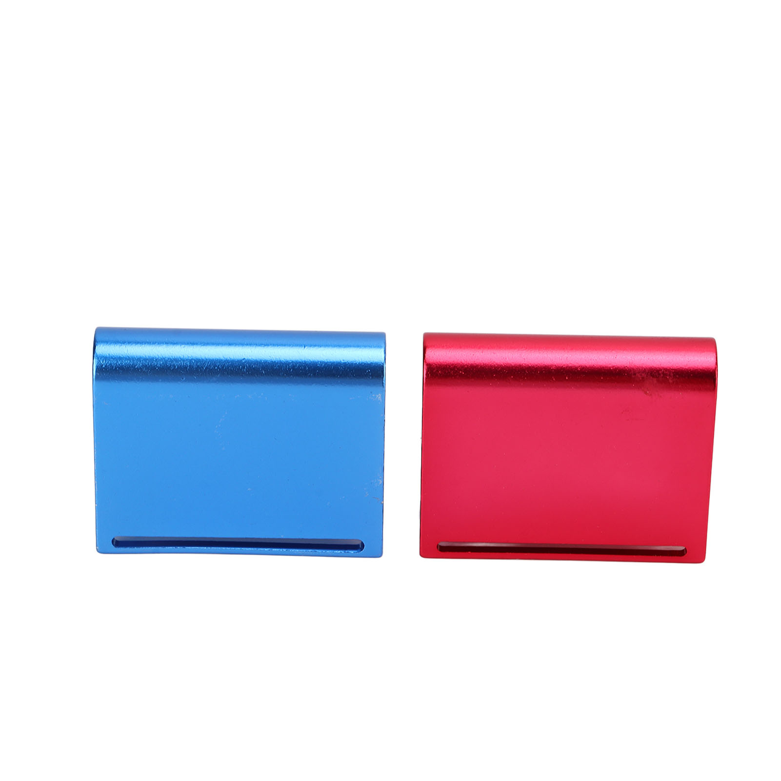 Set Aus 2 Lederpolierern Aus Aluminiumlegierung, Blau Und Rot, Bastelwerkzeug Zum Polieren Von Gürteln Und Sätteln.