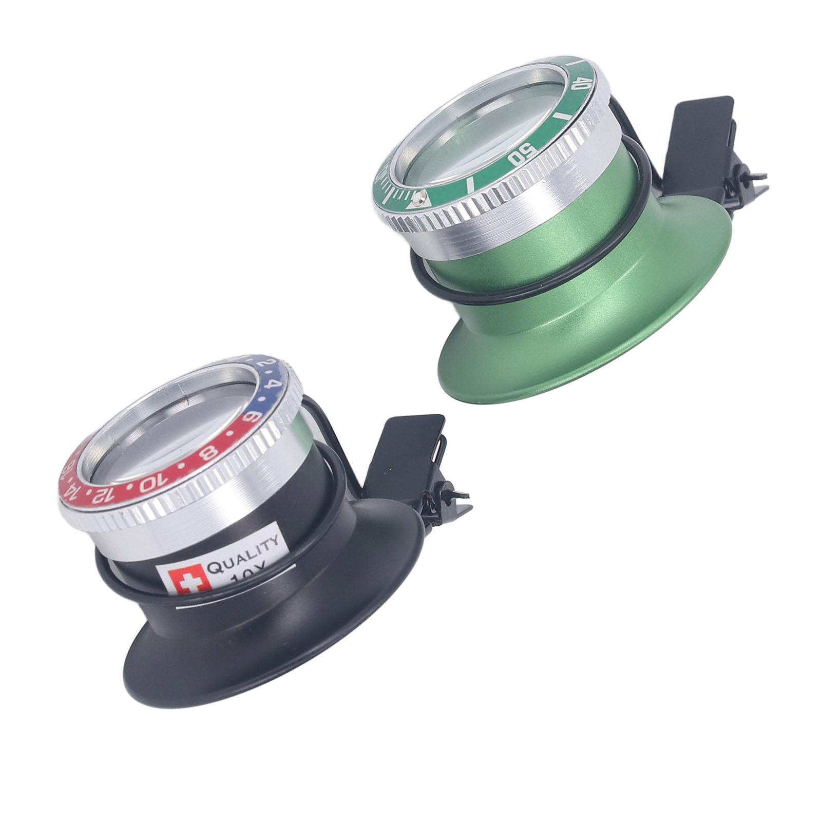Set Aus 2 Aufsteckbaren Vergrößerungsgläsern, Mini-freisprech-hd-vergrößerungsgläser, 10-fache Vergrößerung, Ideal Für Die Uhrenreparatur.