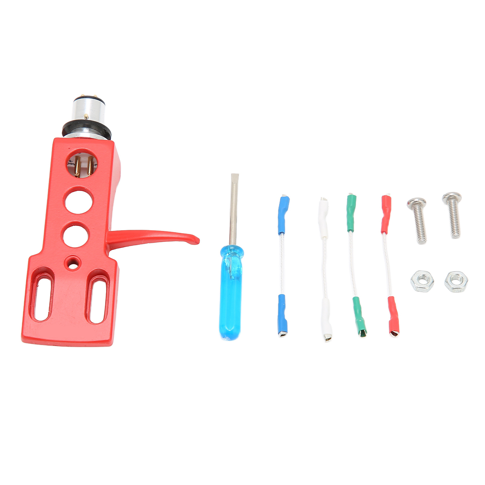 Tonabnehmer Aus Aluminiumlegierung Für Schallplattenspieler Mit 4 Anschlussdrähten, Rot.