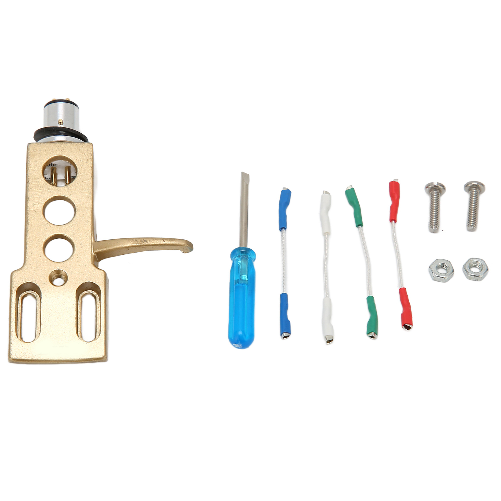 Tonabnehmerhalter Aus Aluminiumlegierung Für Schallplattenspieler Mit 4 Anschlussdrähten, Goldfarben.