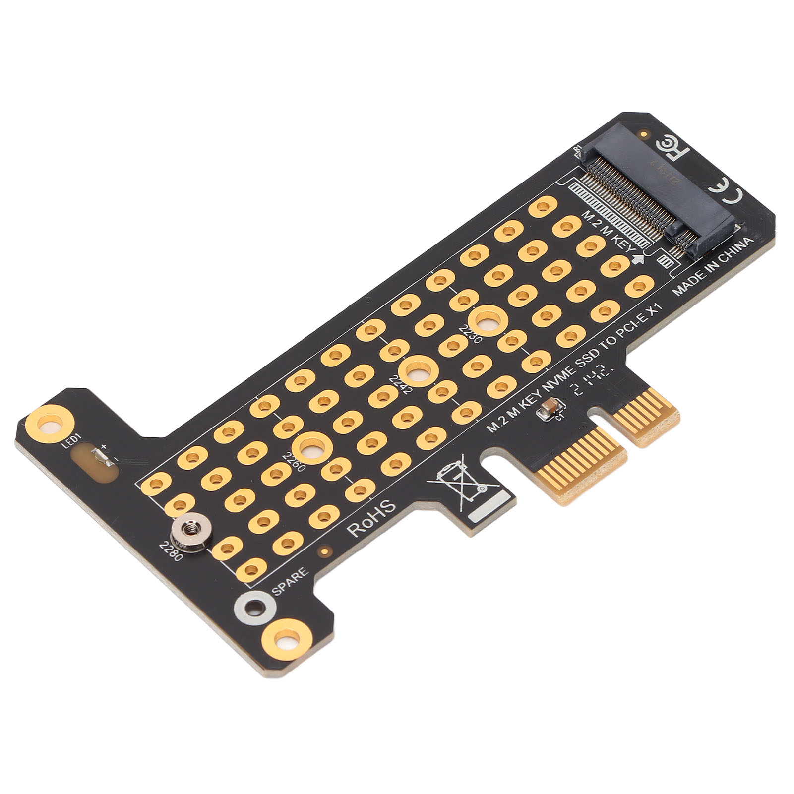 Nvme M.2 Zu Pcie X1 Erweiterungskarte, Adapterplatte In Voller Höhe, Nvme Pcie Adapter Für Windows, Macos Und Linux (desktop-computer).
