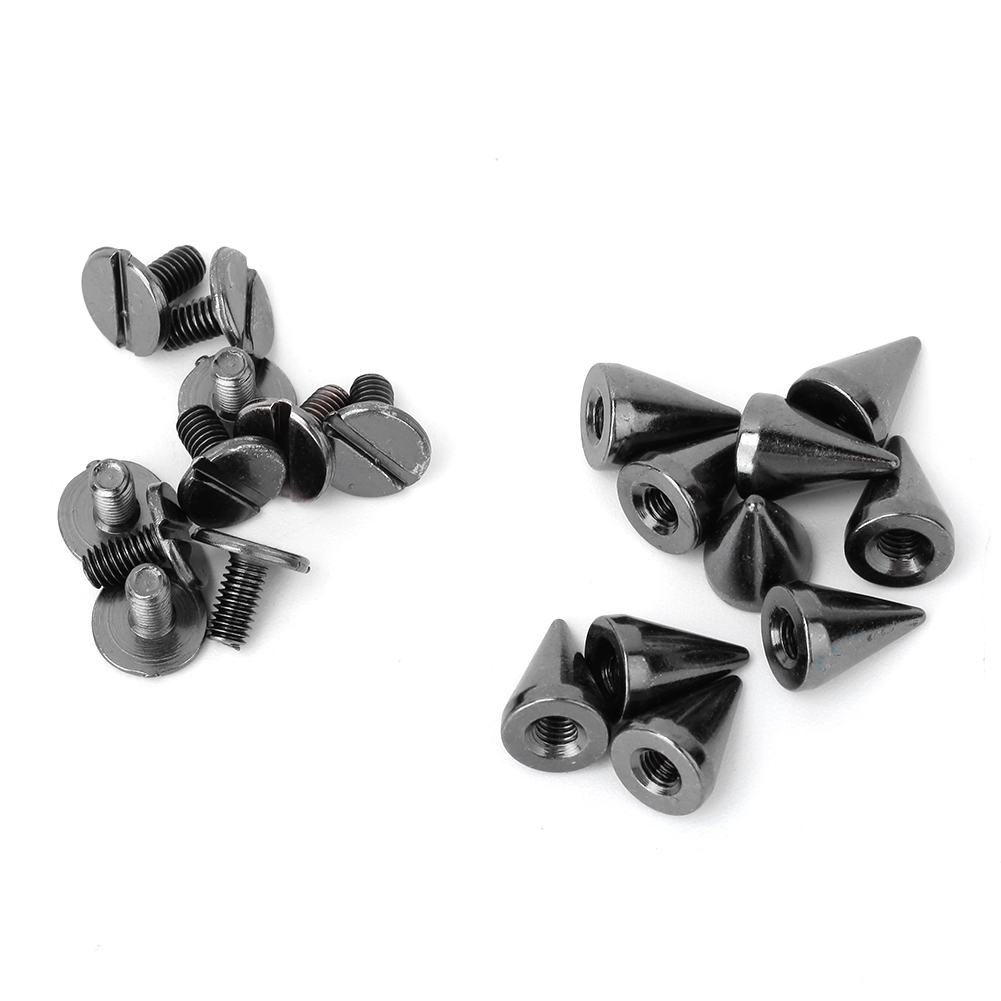 50 Punk-nieten Mit Kugelförmigen Spitzen, 7 X 10 Mm, Nägel Für Lederwaren Und Bekleidungsdekoration (gunmetal-farbe)