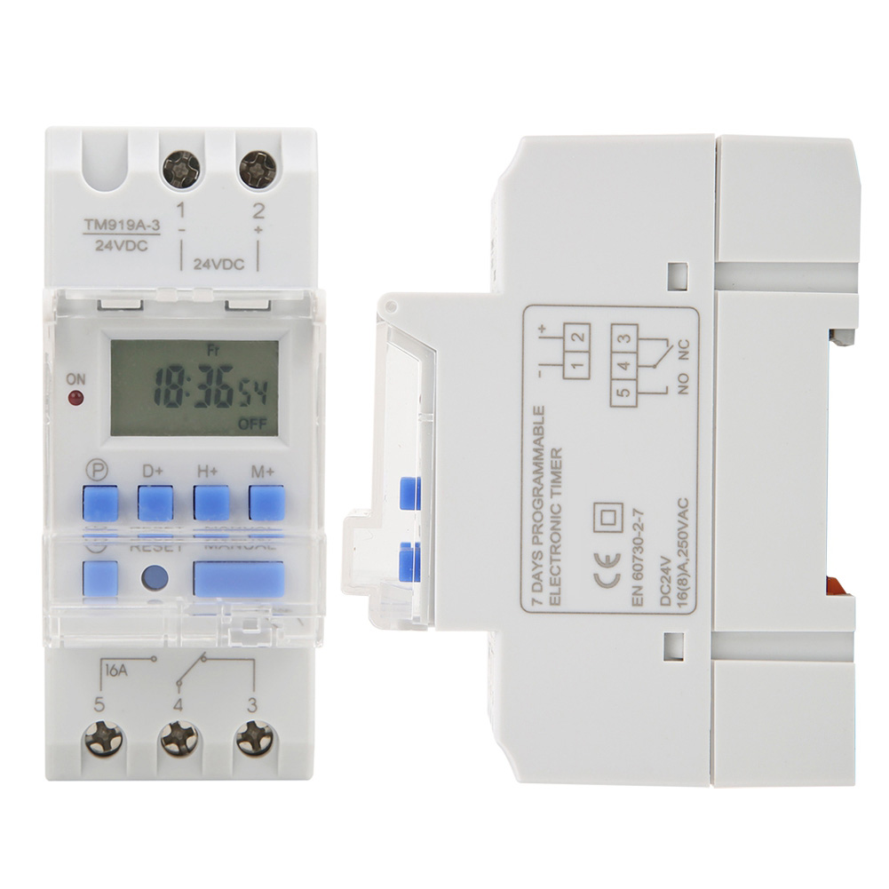 Tm919a-3 24v Dc 16a Programmierbarer Digitaltimer Mit Lcd-anzeige Und 7-tage-funktion