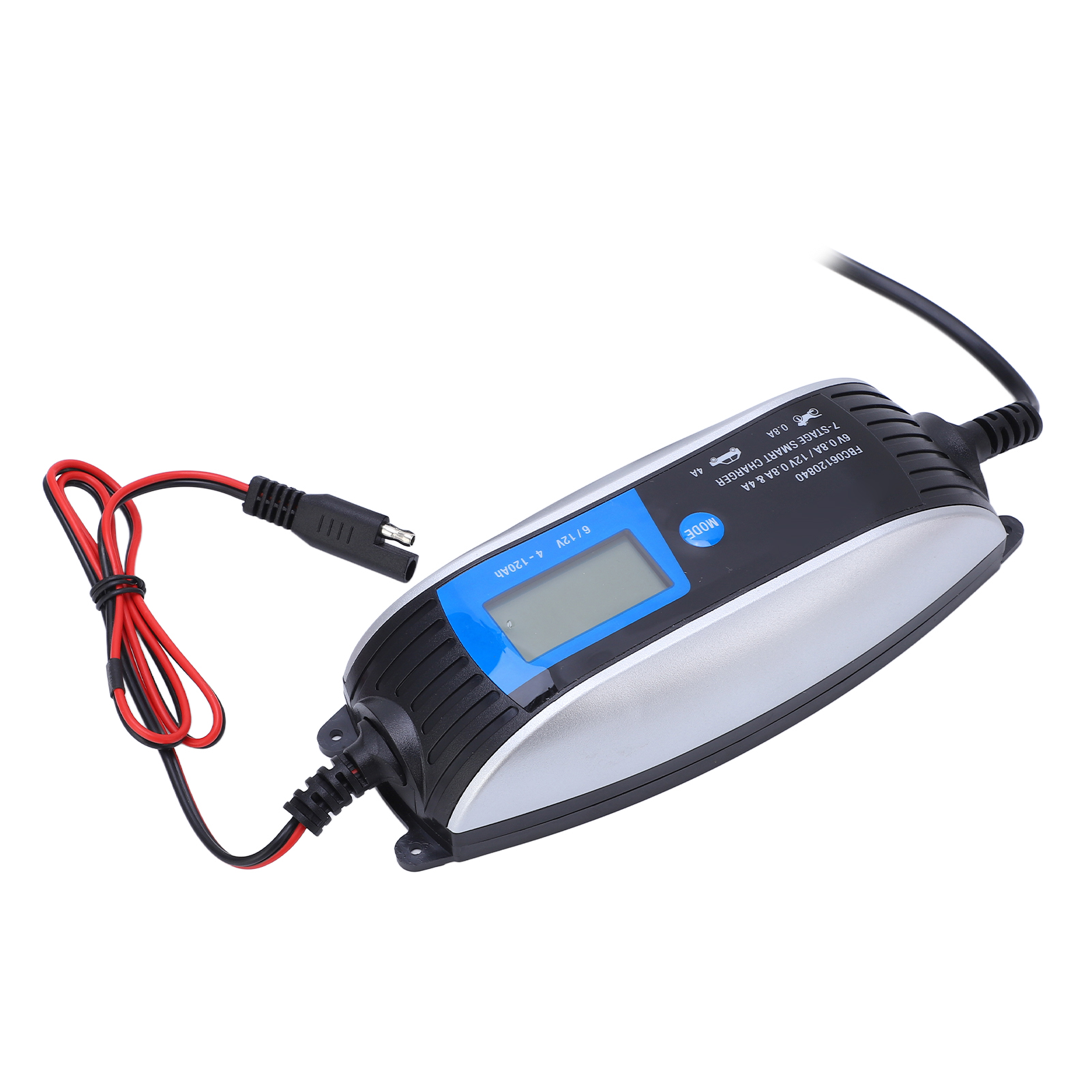Intelligentes Ladegerät Mit Lcd-display, Automatischer Ladeerhaltung, Verpolungsschutz, Eu-stecker 180–240 V Wechselstrom
