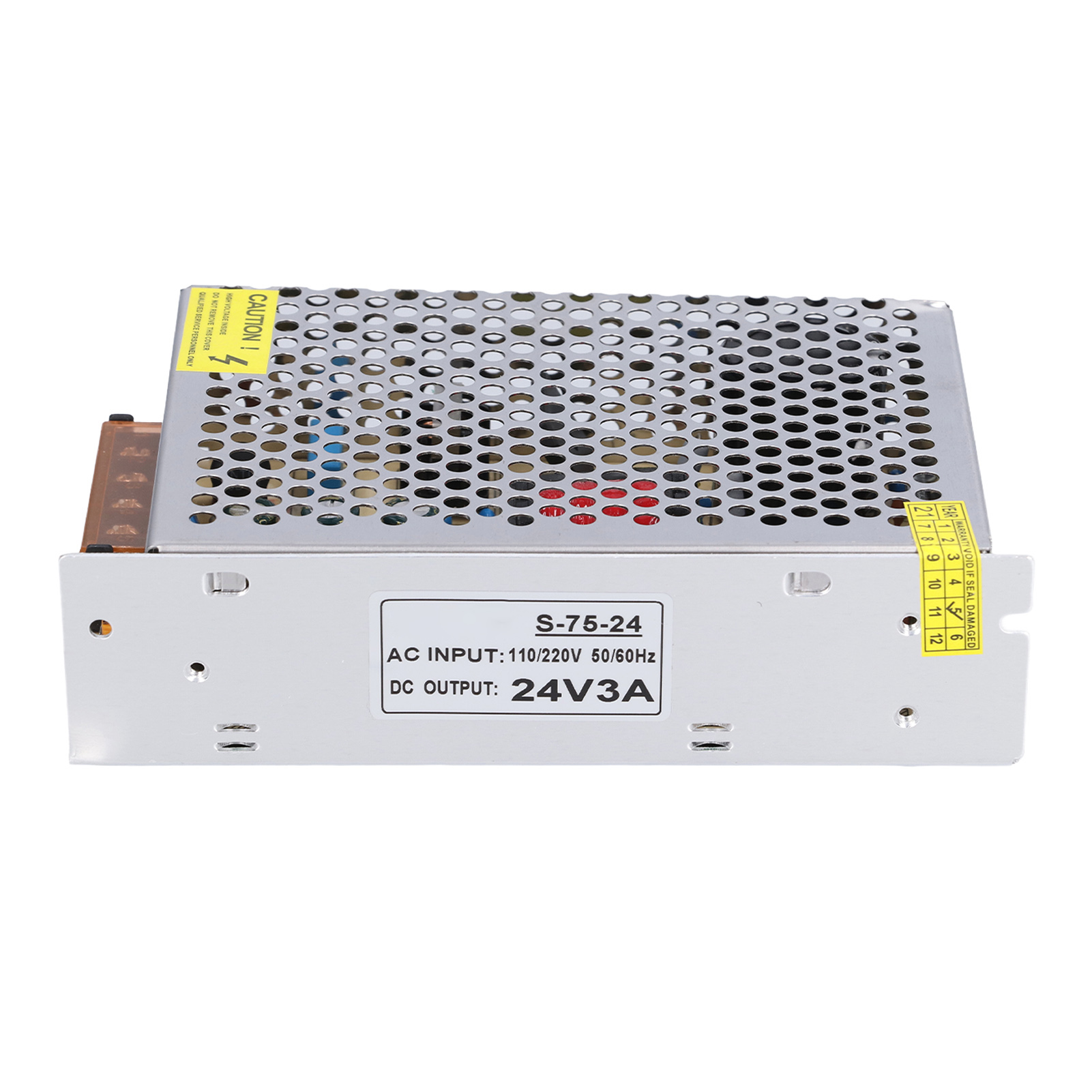 Schaltnetzteiltransformator, Breites Anwendungsspektrum, Überlastschutz, Aluminiumlegierung, Gleichstrom-schaltnetzteile S-75-24