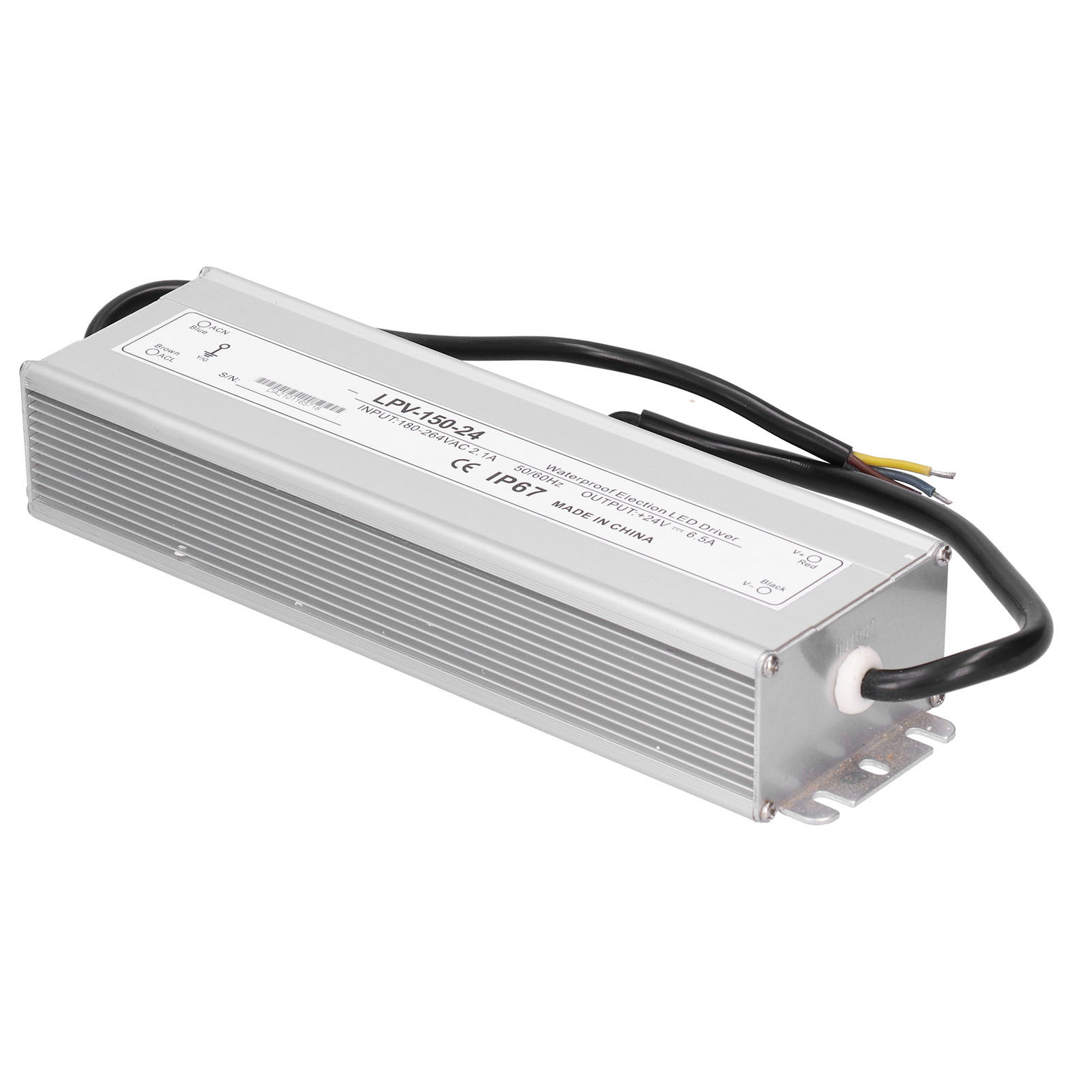 Wasserdichtes Schaltnetzteil Von Berm, Transformator Aus Aluminiumlegierung Lpv-150-24 Dc24v