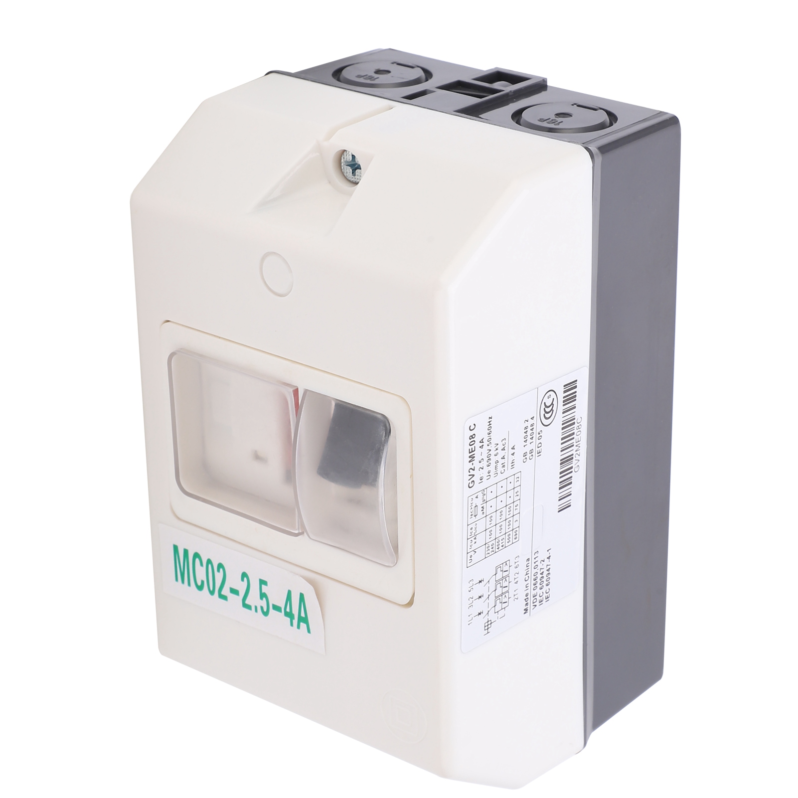 Motorschutzschalter, Wasserdichter Elektrischer Leitungsschutzschalter Mc02-2.5-4a 220v/380v