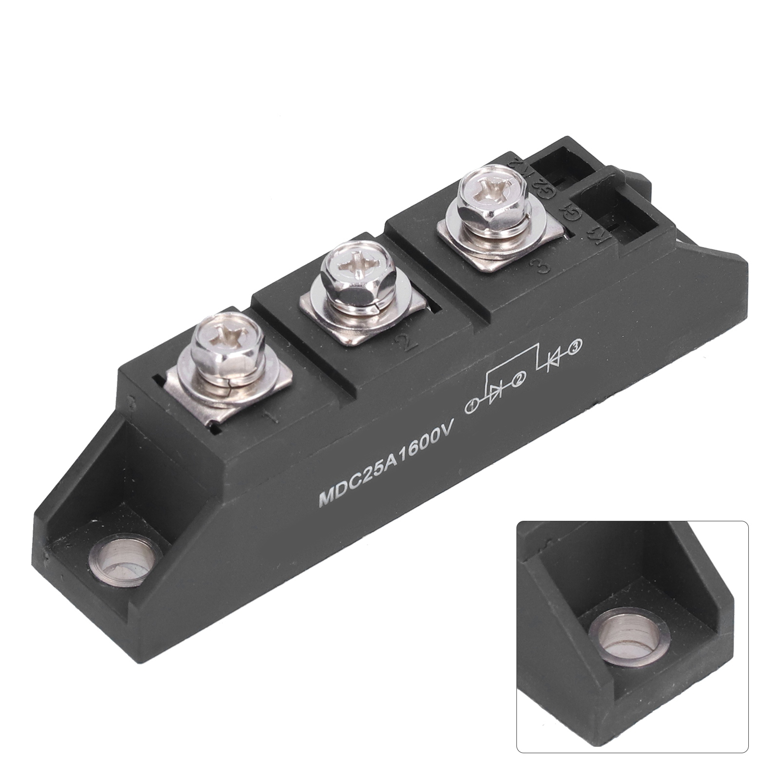 3-poliges Gleichrichtermodul, Gleichgerichtete Stromversorgungsschaltung, Steuerzubehör Mdc25a 1600 V