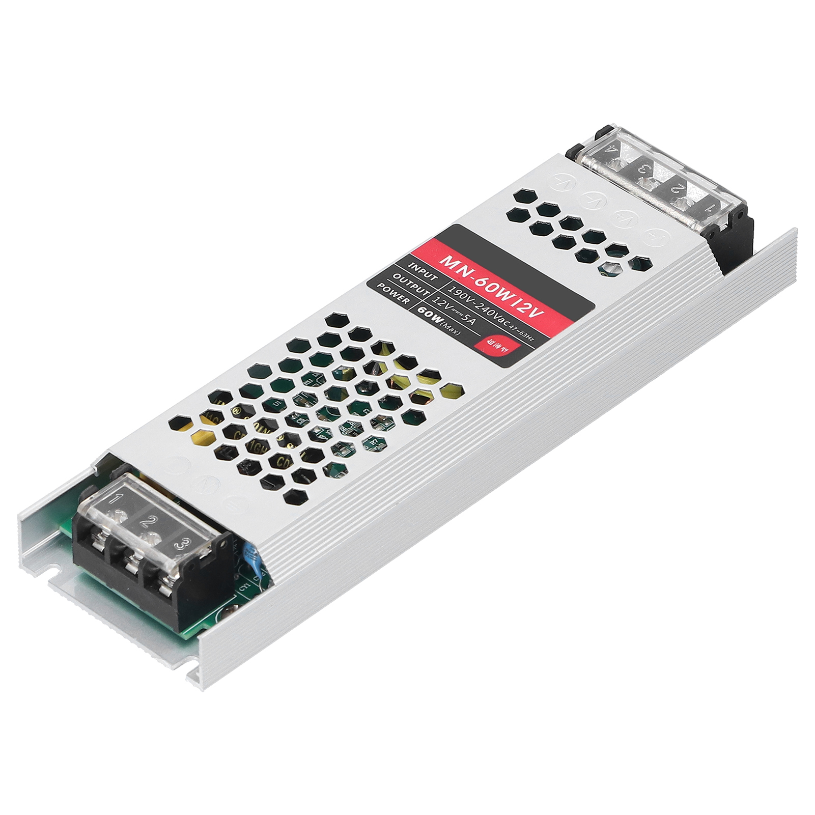 Schaltnetzteil Für Leds, Ultradünner Und Langer Wasserdichter Transformator, 60 W (dc12v)