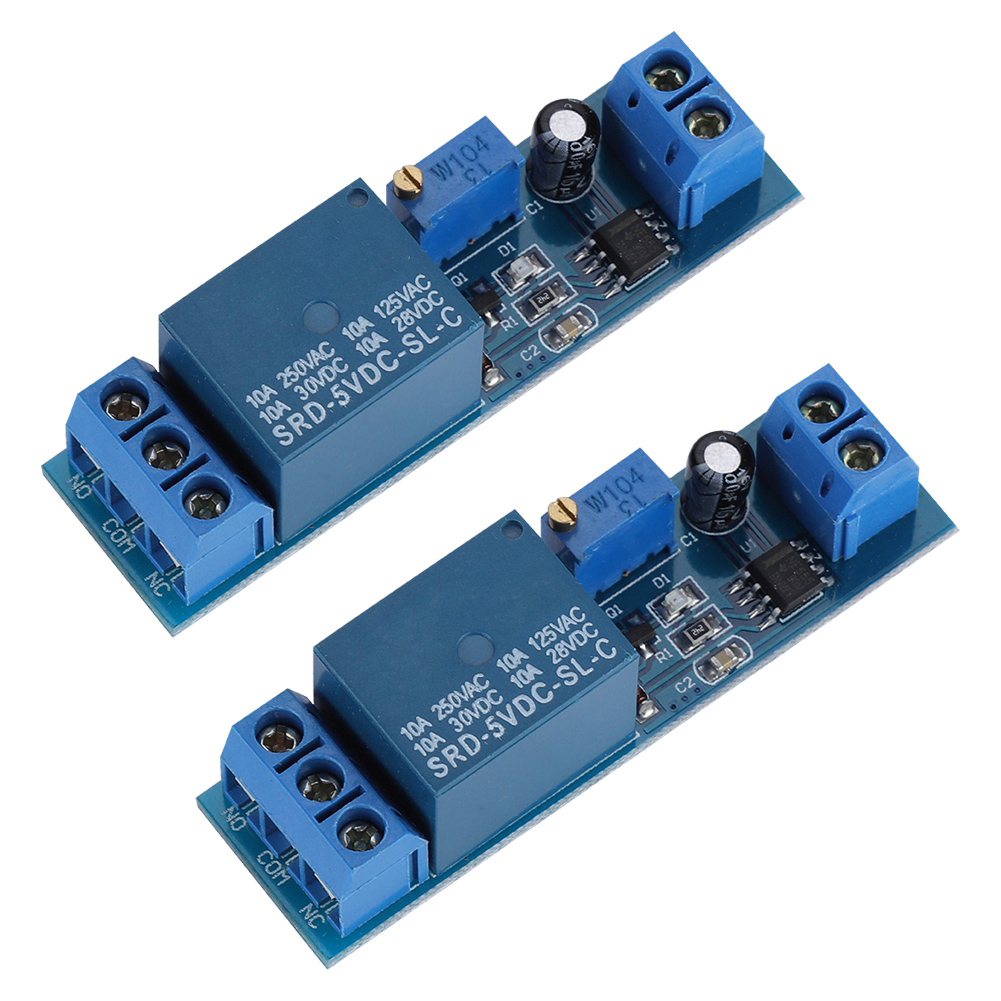 Packung Mit 2 Ne555-relaismodulen, Einstellbare Zeitverzögerung Von 0 Bis 10 Sekunden, 5 V