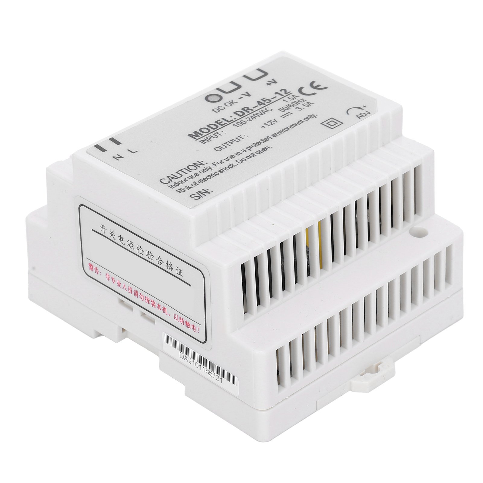 Berm 45w 12v Schaltnetzteil, Industrielle Din-schienenmontage, Ein Ausgang Dr-45-12 100-240v Ac
