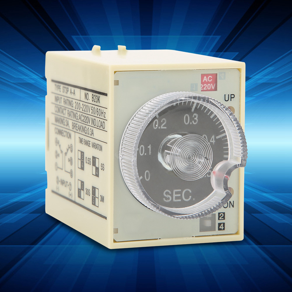 Zeitverzögerungs-timer Mit Zeitverzögerungsrelais, Einstellknopf, Störungsfreiem Polycarbonat-gehäuse St3pa-a, 220 V Ac, 50/60 Hz