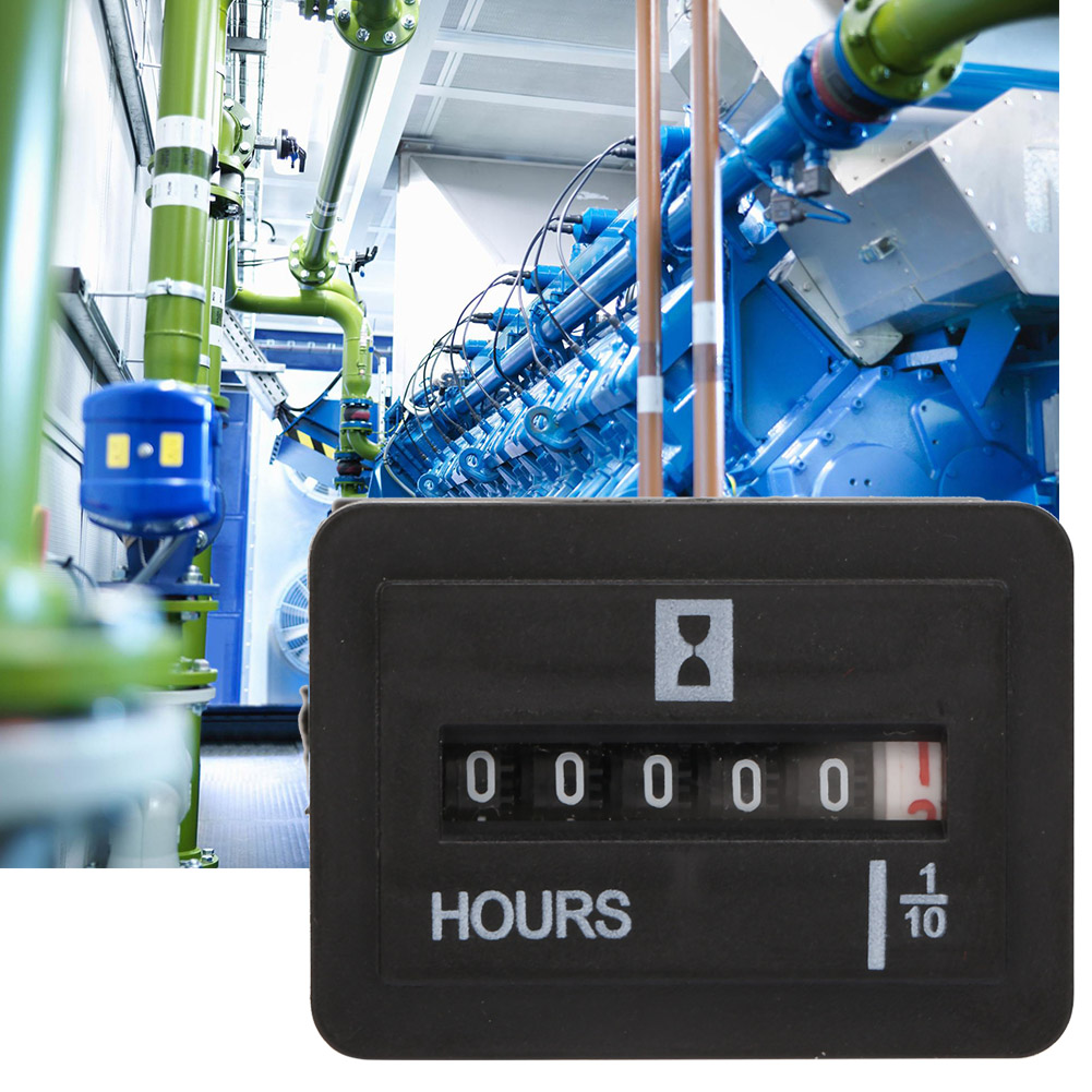 Quarz-betriebsstundenzähler 10–80 V Ac/dc, 99.999,9 Stunden Für Motor/generator