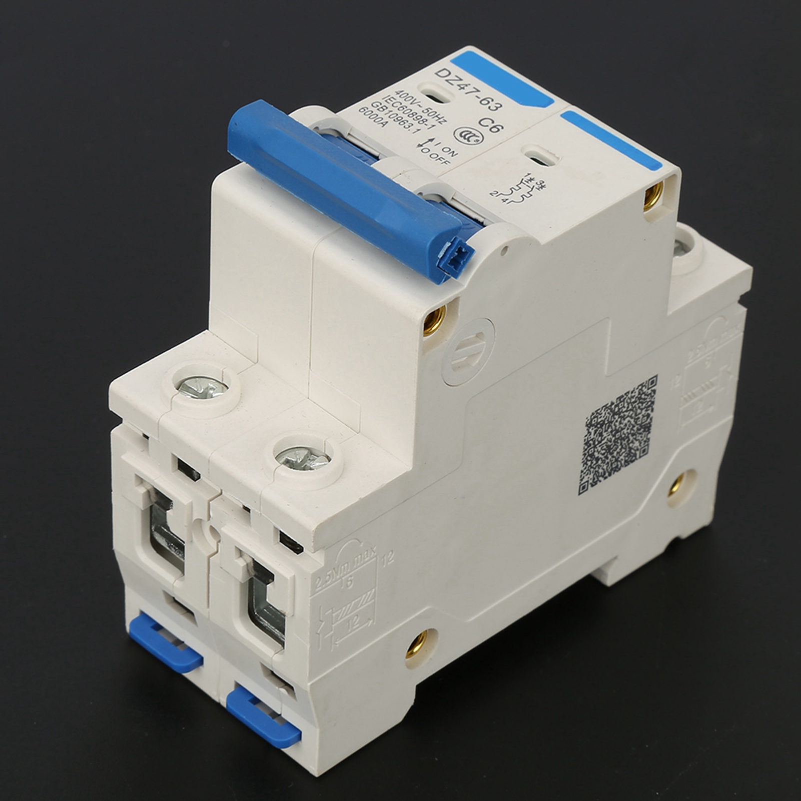 Miniatur-leistungsschalter Dz47-63 2p, 400 Vac (6 A) Trennschalter