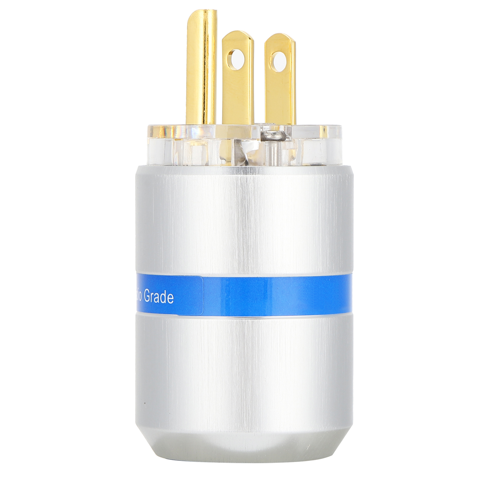 Monosaudio Hifi Netzstecker 100-250vm107g, Männlicher Audiostecker, Aus Reinem Kupfer, 24-karätig Vergoldet.