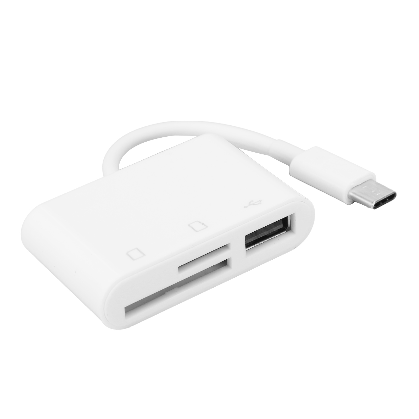 3-in-1 Usb Typ C Hub-adapter Mit Speicherkartenleser Für Laptop Und Handy.