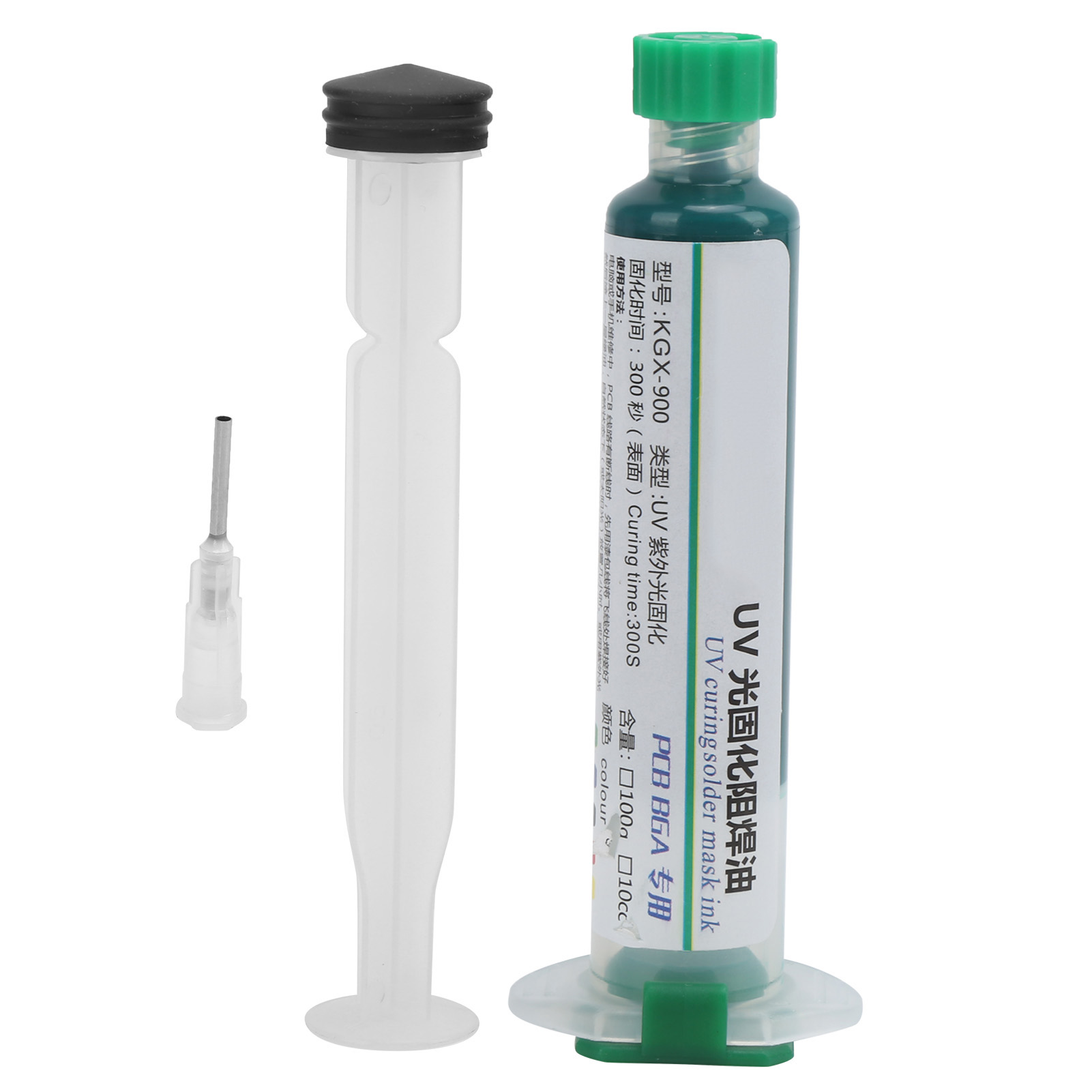 Kgx-900 Grüne Uv-härtende Lötschutztinte, 10 Ml, Mit Schiebernadel Zum Löten Von Leiterplatten