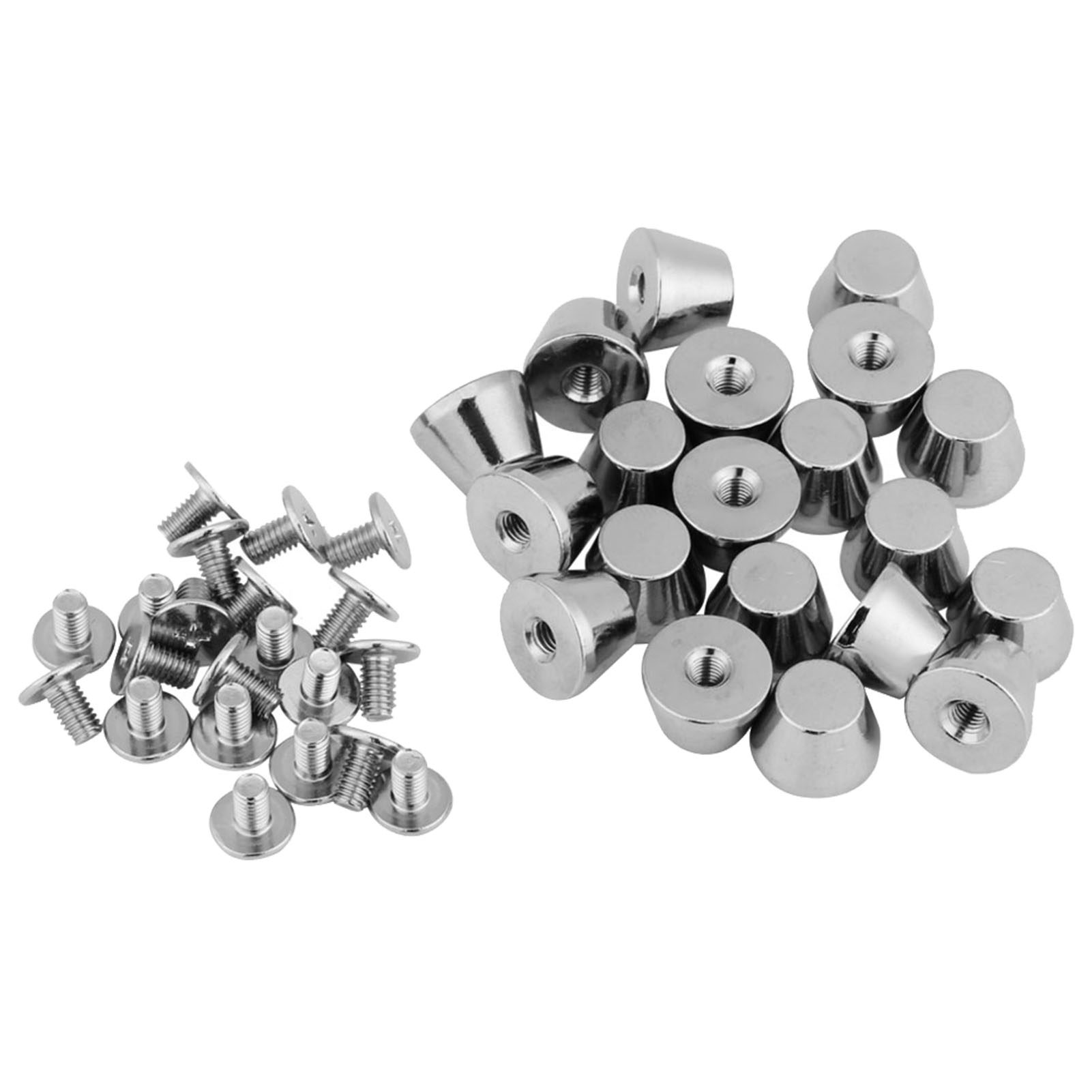 20 Sätze Flachkopfnieten, 10 Mm X 7 Mm, Zum Verzieren Von Taschen, Schuhen Und Kleidung (silber)