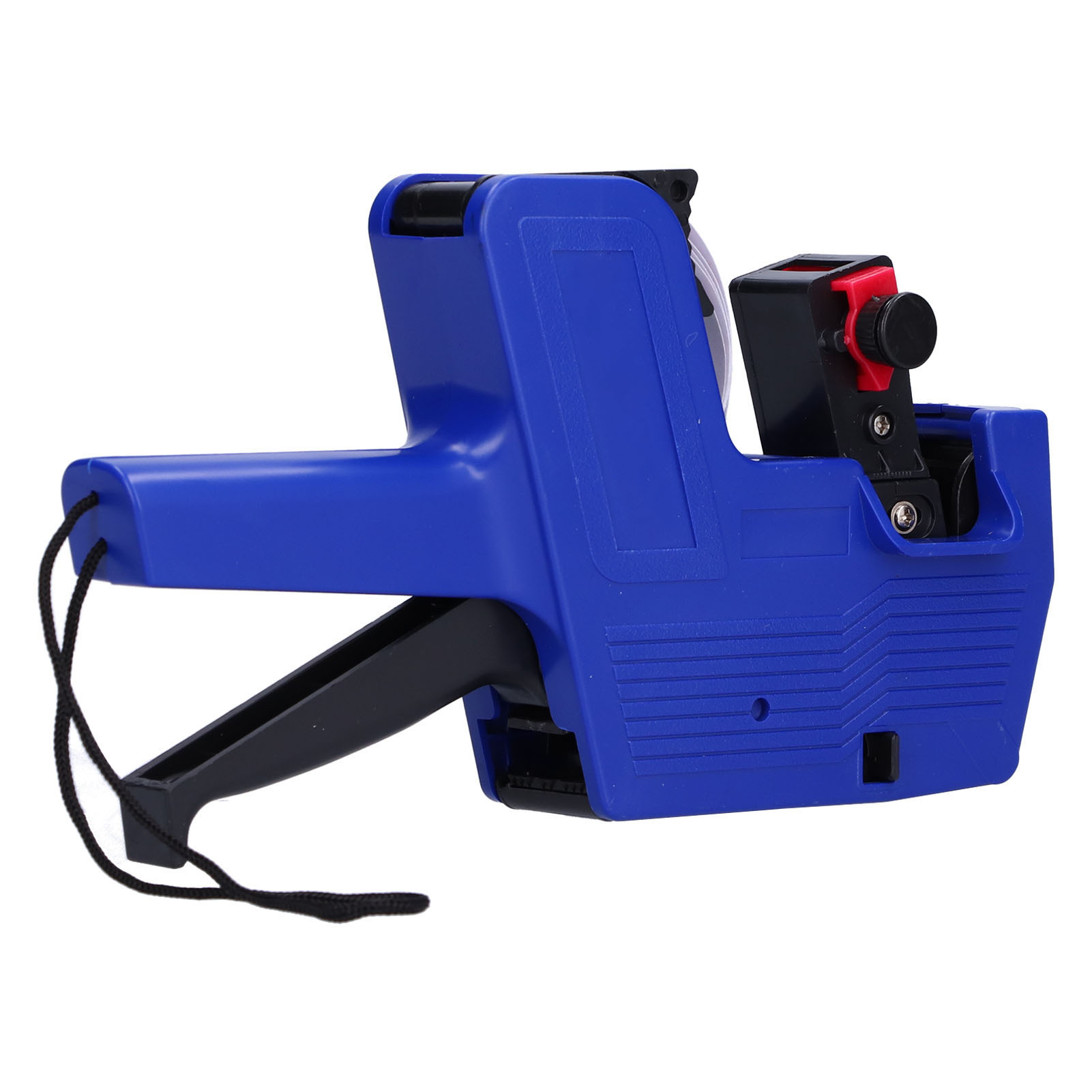 8-stellige Preisauszeichnungsmaschine Mit 10 Weißen Und Roten Selbstklebeetiketten, Blaue Tinte