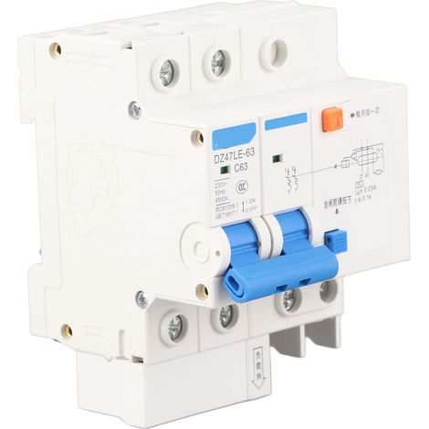 Fehlerstromschutzschalter Dz47le-63 2p N C63 230 V 63 A 30 Ma