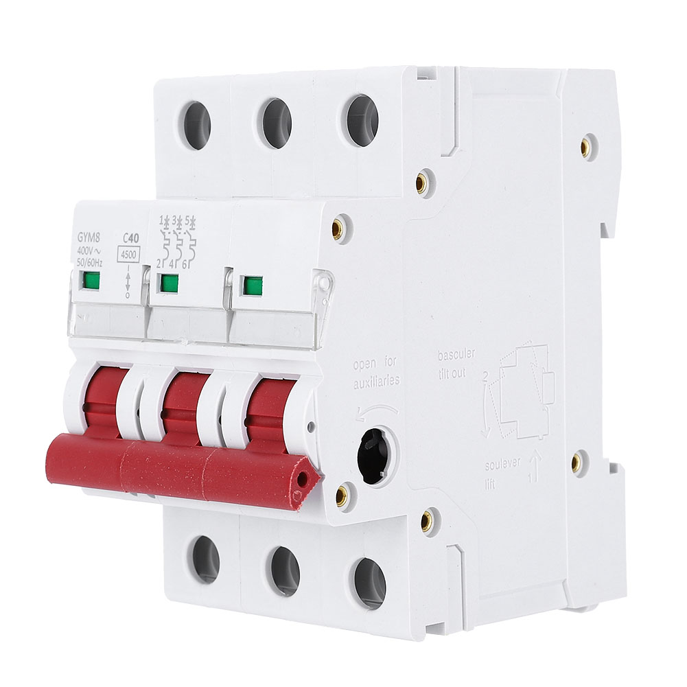 Miniatur-leistungsschalter Gym8-c45, Dreiphasig, 400 V Ac, Nennstrom 40 A/50 A/63 A