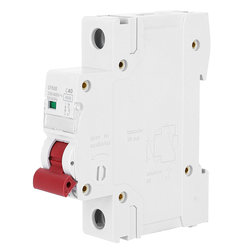 Miniatur-leistungsschalter Gym8-c45 (mcb 1p 230/400 V Ac, Nennstrom 40 A/50 A/63 A)