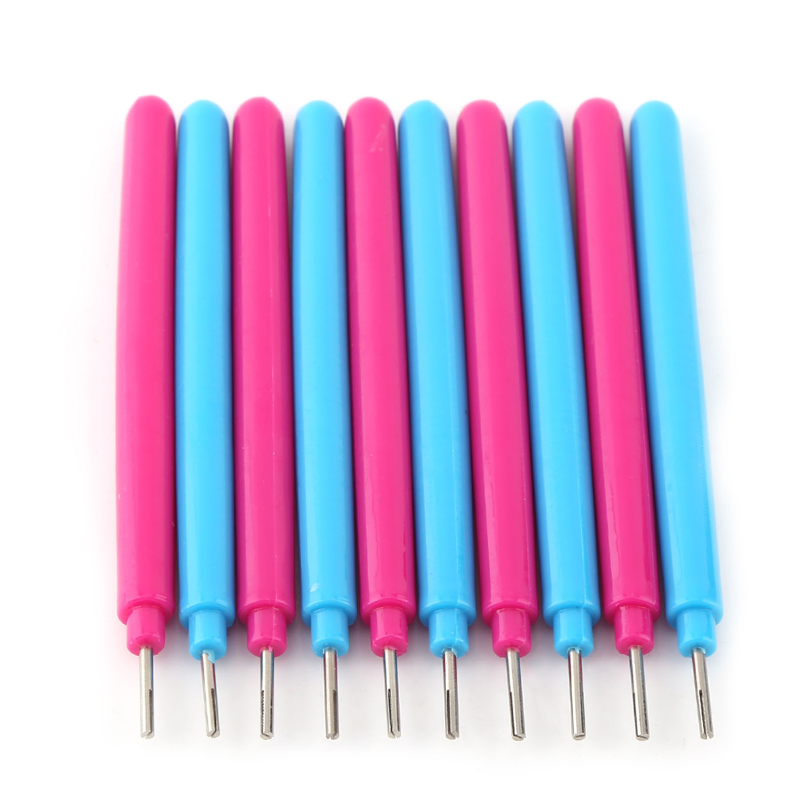 Set Mit 10 Preiswerten Kunststoffwerkzeugen Für Quilling Und Andere Kreative Hobbys: Papierkräuselstift, Neu.