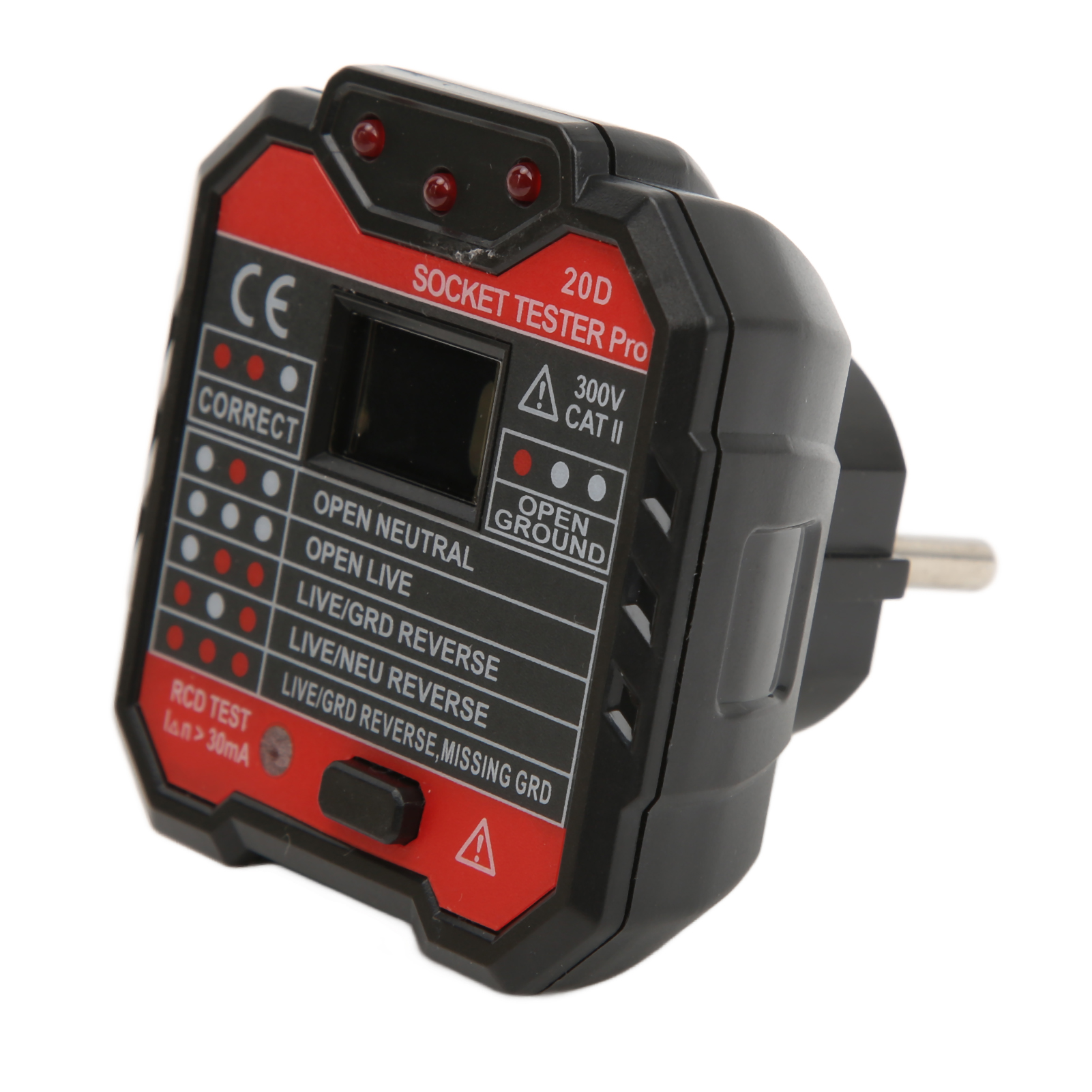 20d Stromleckprüfer, Stromleckdetektor, Stromkreisprüfer, Phase Und Neutralleiter, 48–250 V Eu-stecker